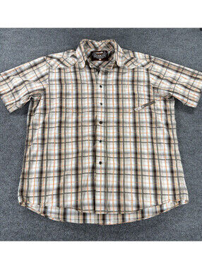 Echo Unltd Woven Button Down Short Sleeve Shirt- Men's XXL